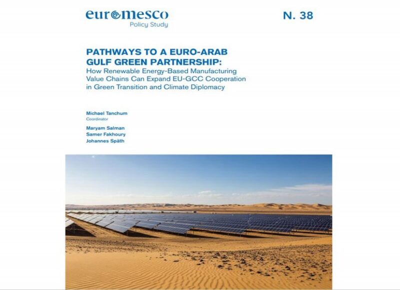 PATHWAYS TO A EURO-ARAB  GULF GREEN PARTNERSHIP: How Renewable Energy-Based Manufacturing  Value Chains Can Expand EU-GCC Cooperation  in Green Transition and Climate Diplomacy 