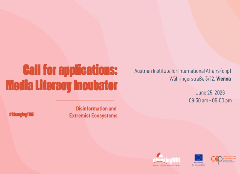 Call for Applications | Media Literacy Incubator: Disinformation and Extremist Ecosystems 